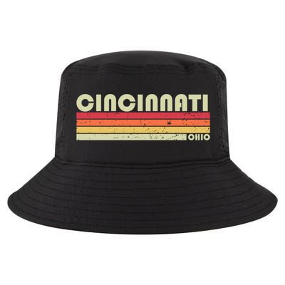 Cincinnati Oh Ohio Funny City Home Roots Gift Retro 70s 80s Gift Cool Comfort Performance Bucket Hat