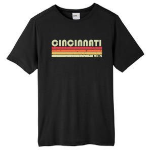 Cincinnati Oh Ohio Funny City Home Roots Gift Retro 70s 80s Gift Tall Fusion ChromaSoft Performance T-Shirt