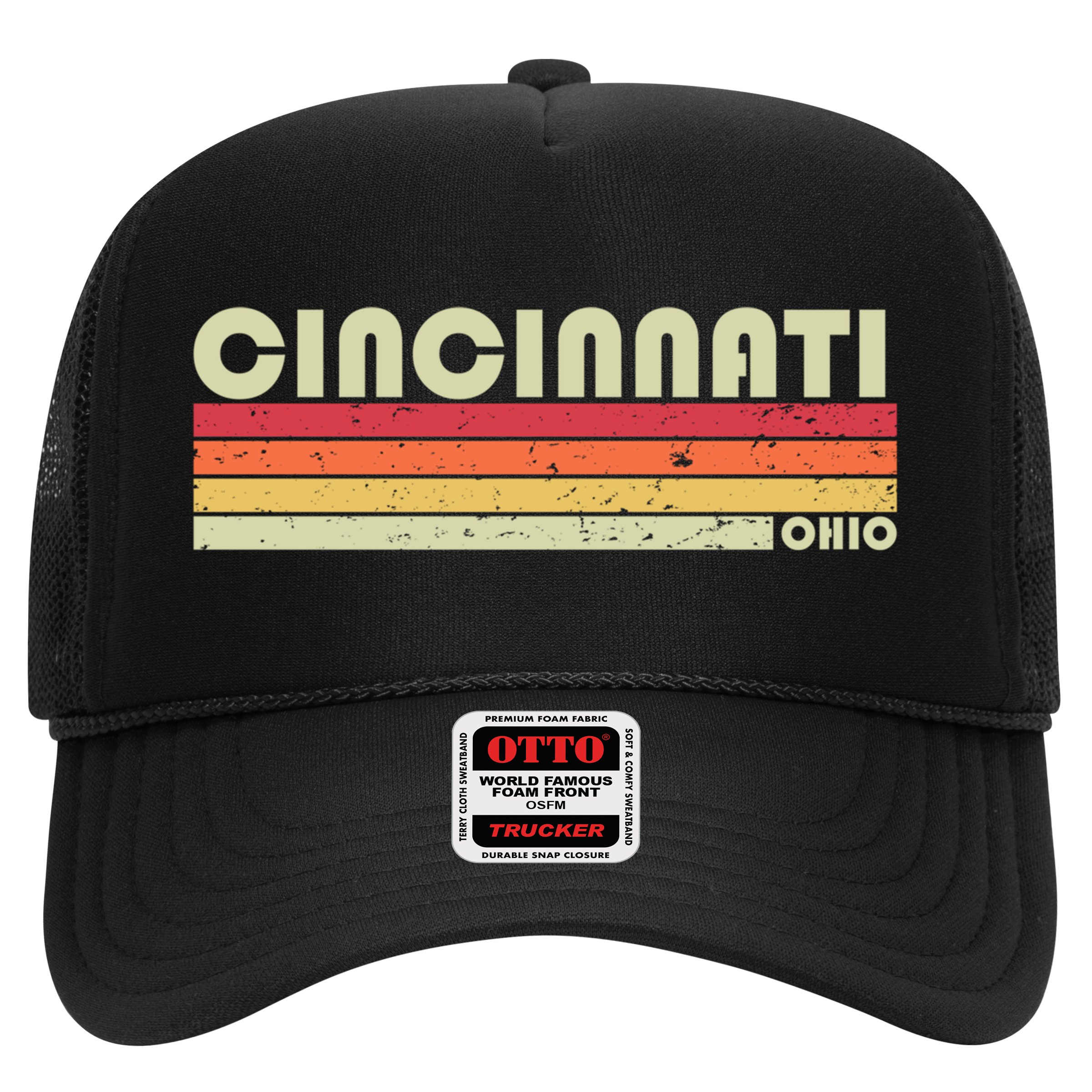 Cincinnati Oh Ohio Funny City Home Roots Gift Retro 70s 80s Gift Hat