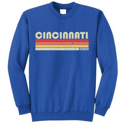 Cincinnati Oh Ohio Funny City Home Roots Gift Retro 70s 80s Gift Sweatshirt