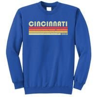 Cincinnati Oh Ohio Funny City Home Roots Gift Retro 70s 80s Gift Sweatshirt