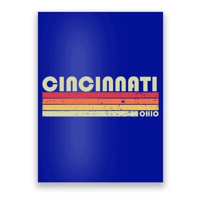 Cincinnati Oh Ohio Funny City Home Roots Gift Retro 70s 80s Gift Poster