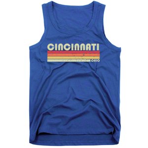 Cincinnati Oh Ohio Funny City Home Roots Gift Retro 70s 80s Gift Tank Top