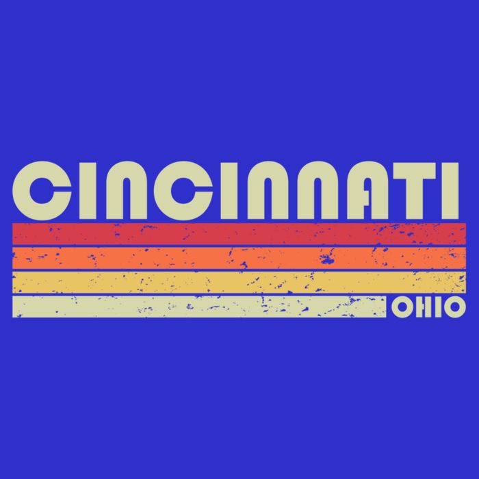 Cincinnati Oh Ohio Funny City Home Roots Gift Retro 70s 80s Gift Kids T-Shirt