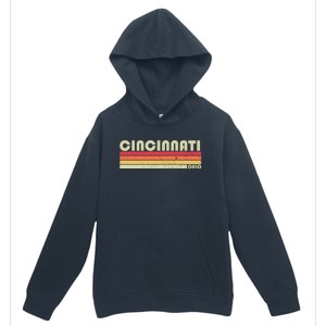 Cincinnati Oh Ohio Funny City Home Roots Gift Retro 70s 80s Gift Urban Pullover Hoodie