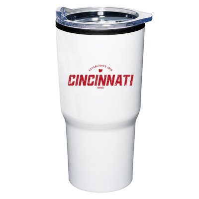 Cincinnati Ohio Oh Vintage Athletic Red Sports Logo Tumbler