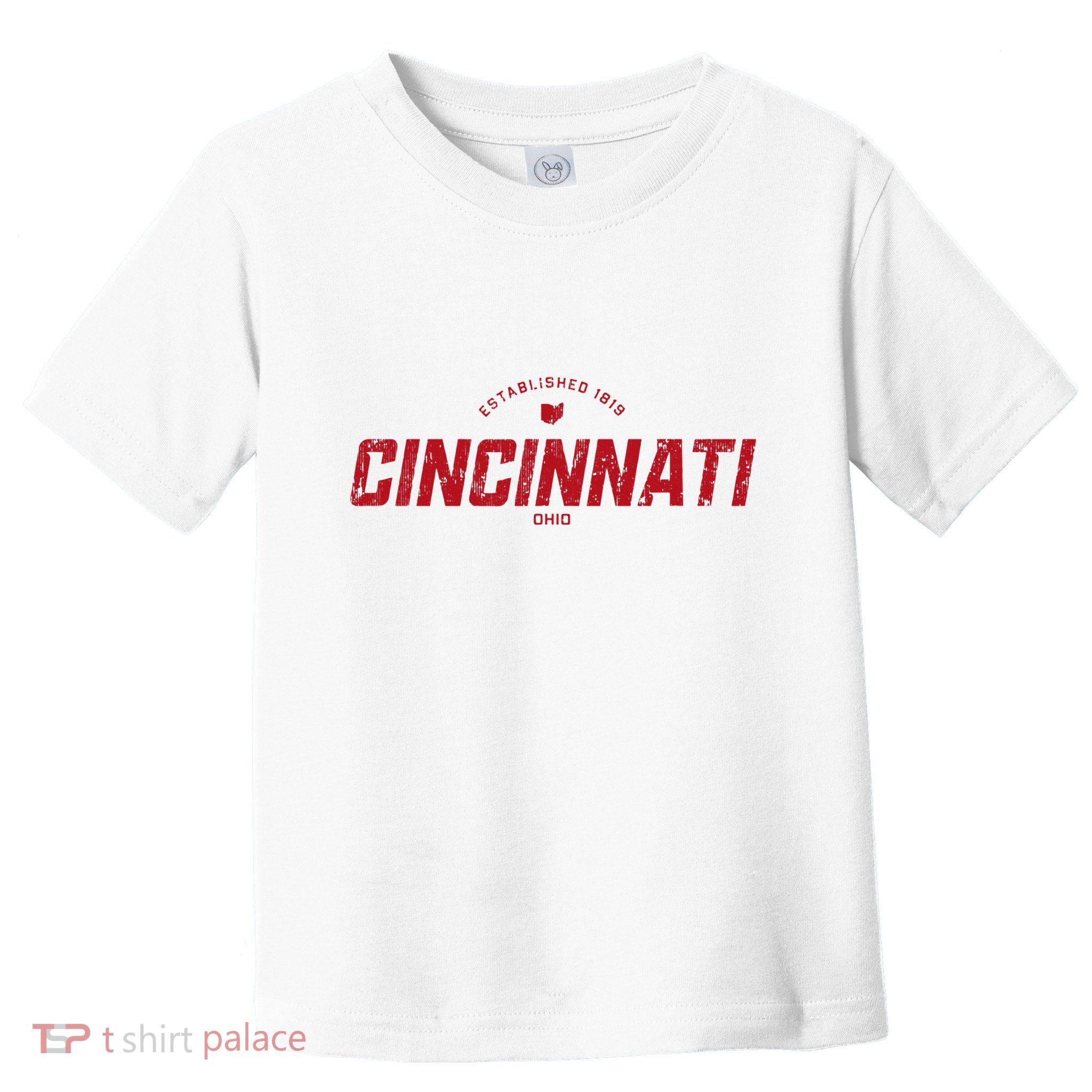 Cincinnati Ohio Oh Vintage Athletic Red Sports Logo Toddler T-Shirt