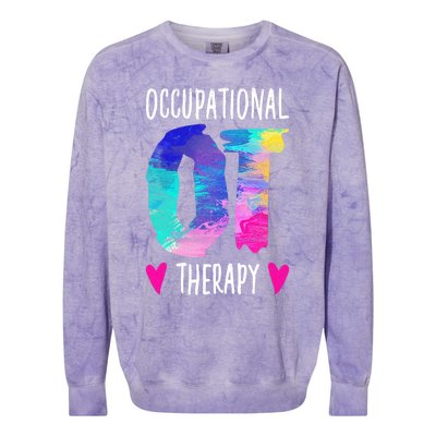 Colorful OTA Occupational Therapy Occupational Therapist Colorblast Crewneck Sweatshirt