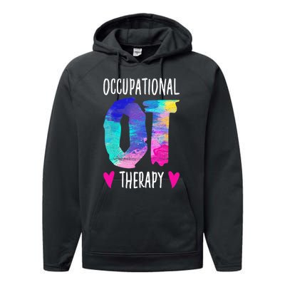 Colorful OTA Occupational Therapy Occupational Therapist Performance Fleece Hoodie