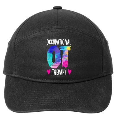 Colorful OTA Occupational Therapy Occupational Therapist 7-Panel Snapback Hat