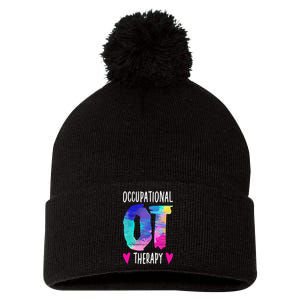 Colorful OTA Occupational Therapy Occupational Therapist Pom Pom 12in Knit Beanie