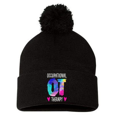 Colorful OTA Occupational Therapy Occupational Therapist Pom Pom 12in Knit Beanie