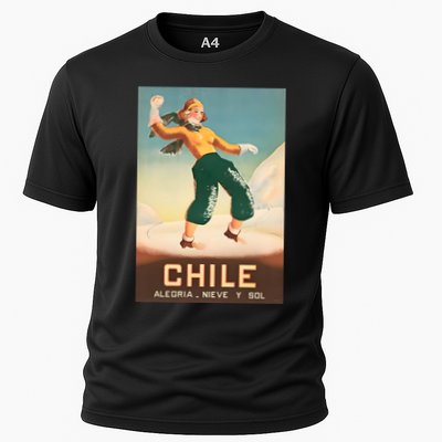 Chile Office Of Tourism Vintage 1930 Poster Performance Shirt
