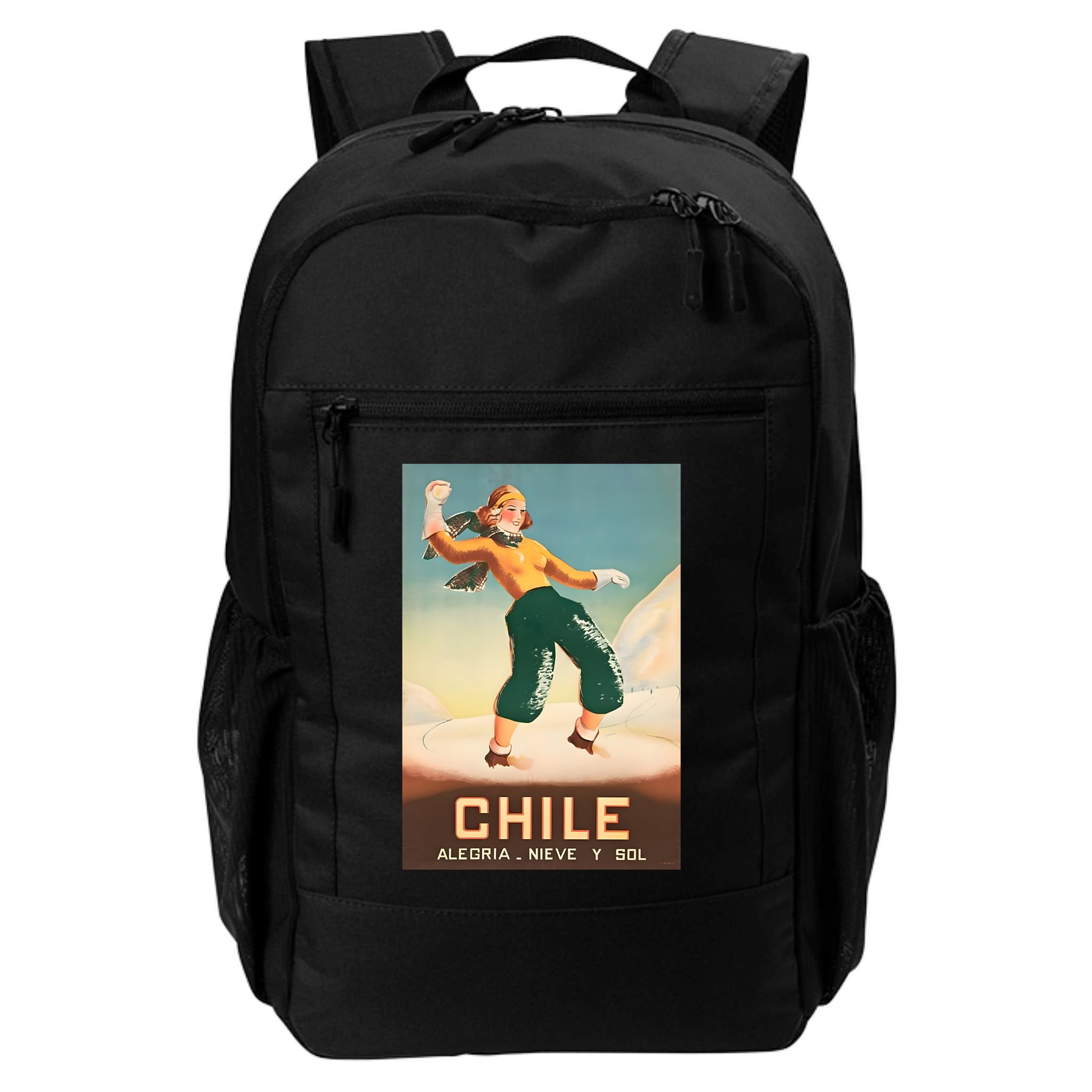 Chile Office Of Tourism Vintage 1930 Poster Backpack