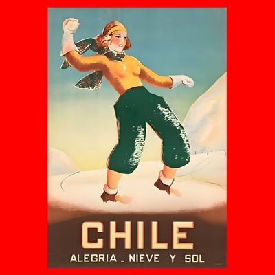 Chile Office Of Tourism Vintage 1930 Poster T-Shirt