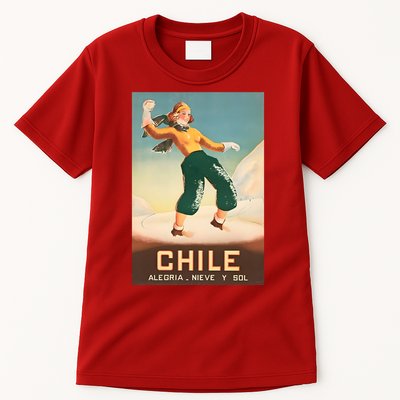 Chile Office Of Tourism Vintage 1930 Poster Tall T-Shirt