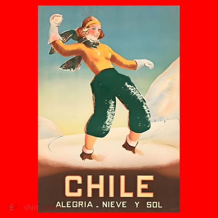Chile Office Of Tourism Vintage 1930 Poster Baby Bodysuit