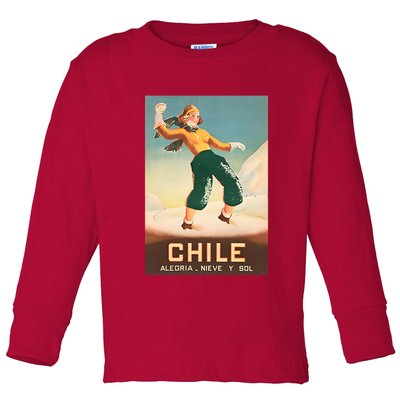 Chile Office Of Tourism Vintage 1930 Poster Toddler Long Sleeve Shirt