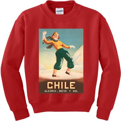 Chile Office Of Tourism Vintage 1930 Poster Kids Sweatshirt