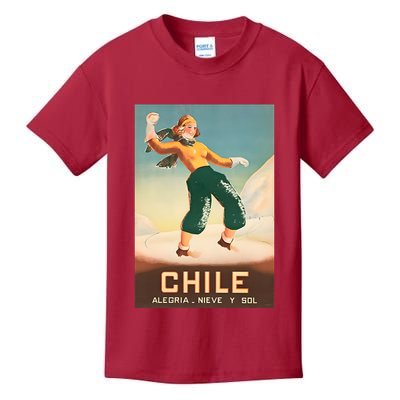 Chile Office Of Tourism Vintage 1930 Poster Kids T-Shirt