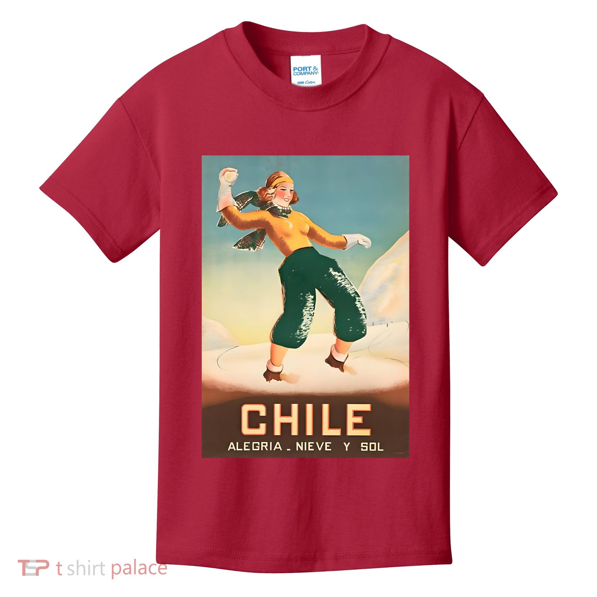 Chile Office Of Tourism Vintage 1930 Poster Kids T-Shirt