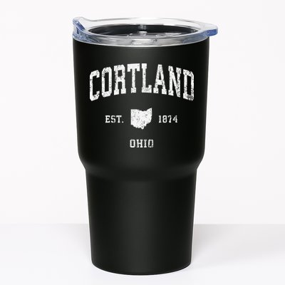 Cortland Ohio OH Vintage Athletic Sports Tumbler