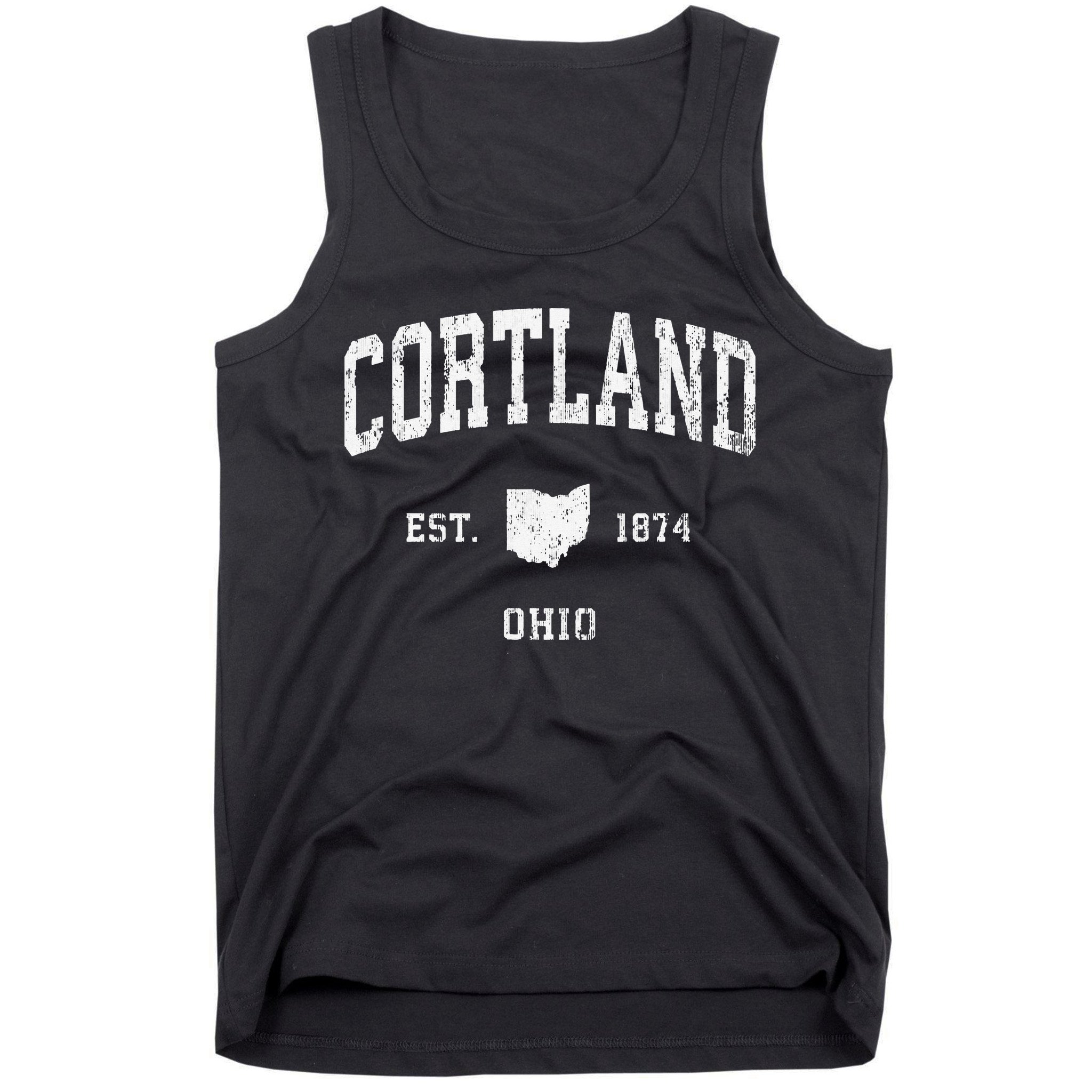 Cortland Ohio OH Vintage Athletic Sports Tank Top