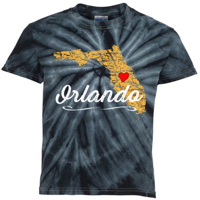 City Of ORLANDO FLORIDA Vacation Souvenir Merch Kids Tie-Dye T-Shirt