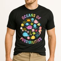 Cute Oceans Of Possibilities Summer Reading Sea Creatures Cooling Performance Crew T-Shirt