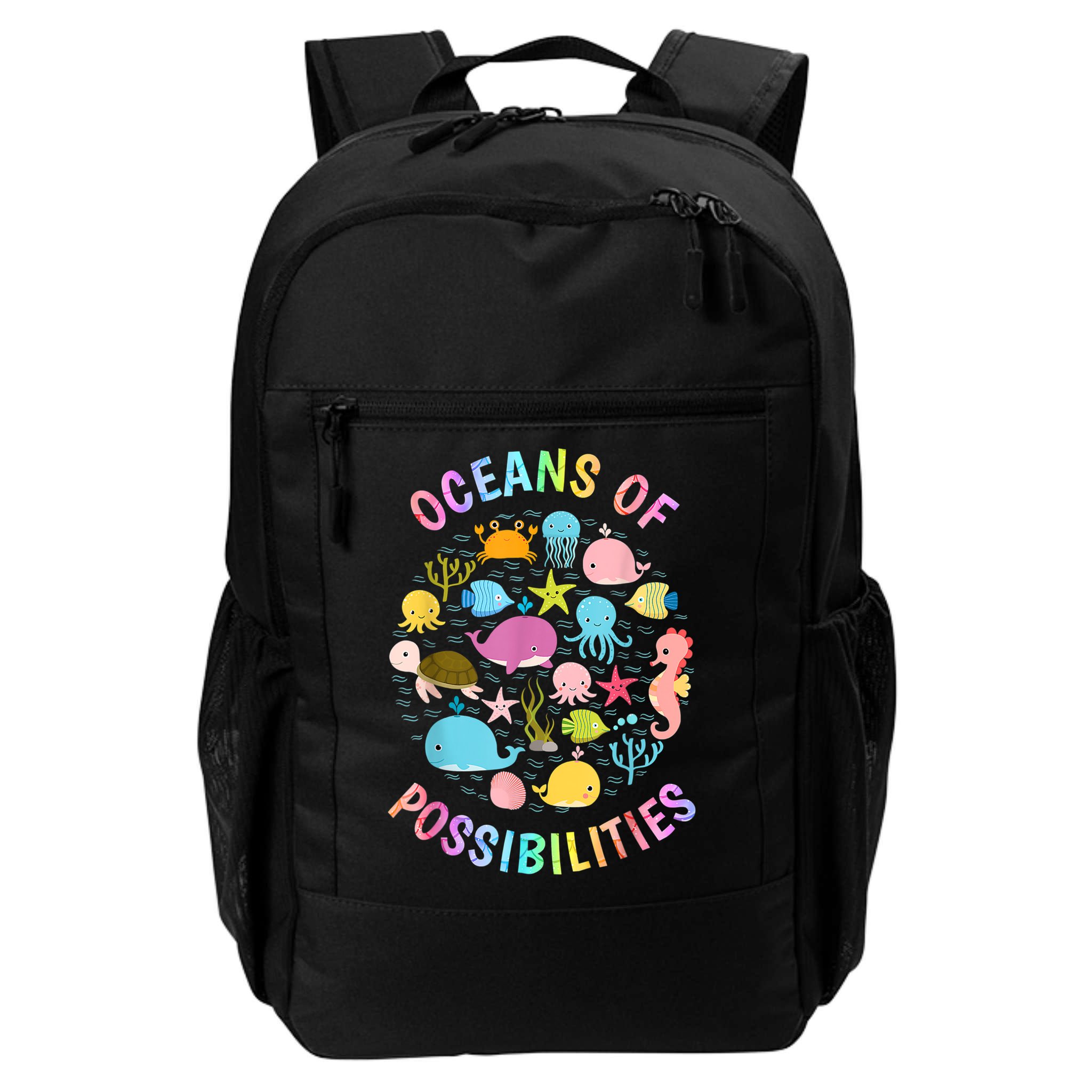 Cute Oceans Of Possibilities Summer Reading Sea Creatures Backpack
