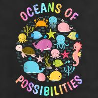 Cute Oceans Of Possibilities Summer Reading Sea Creatures Beanie