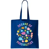 Cute Oceans Of Possibilities Summer Reading Sea Creatures Bag