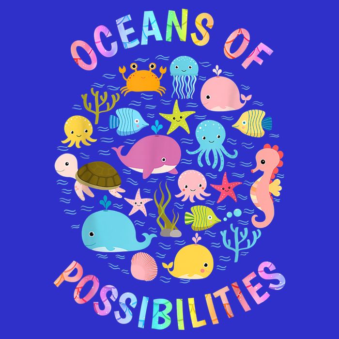 Cute Oceans Of Possibilities Summer Reading Sea Creatures Bag
