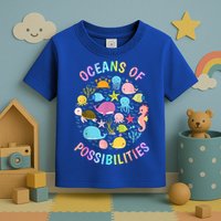 Cute Oceans Of Possibilities Summer Reading Sea Creatures Toddler T-Shirt