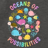Cute Oceans Of Possibilities Summer Reading Sea Creatures Vector Backpack