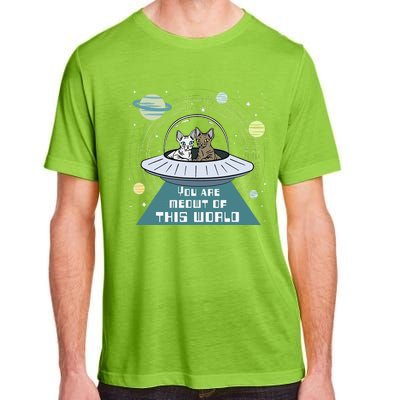 Cat Out Of This World Ufo Spaceship Adult ChromaSoft Performance T-Shirt