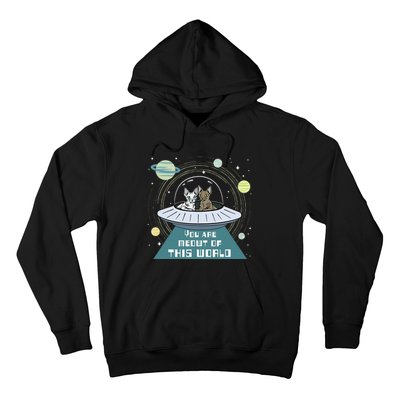 Cat Out Of This World Ufo Spaceship Hoodie