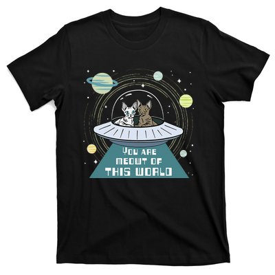 Cat Out Of This World Ufo Spaceship T-Shirt