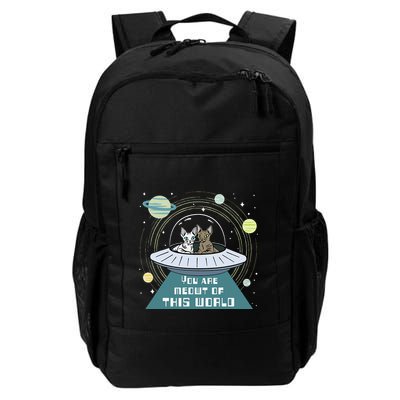 Cat Out Of This World Ufo Spaceship Daily Commute Backpack