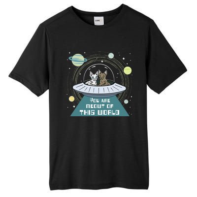 Cat Out Of This World Ufo Spaceship Tall Fusion ChromaSoft Performance T-Shirt