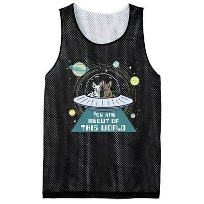 Cat Out Of This World Ufo Spaceship Mesh Reversible Basketball Jersey Tank