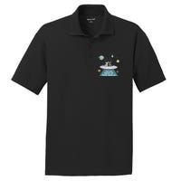 Cat Out Of This World Ufo Spaceship PosiCharge RacerMesh Polo