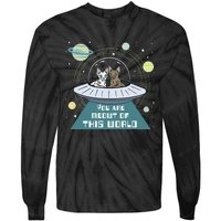 Cat Out Of This World Ufo Spaceship Tie-Dye Long Sleeve Shirt