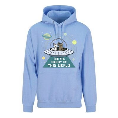 Cat Out Of This World Ufo Spaceship Unisex Surf Hoodie