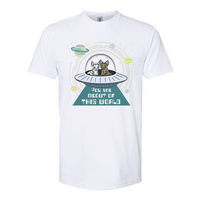 Cat Out Of This World Ufo Spaceship Softstyle CVC T-Shirt