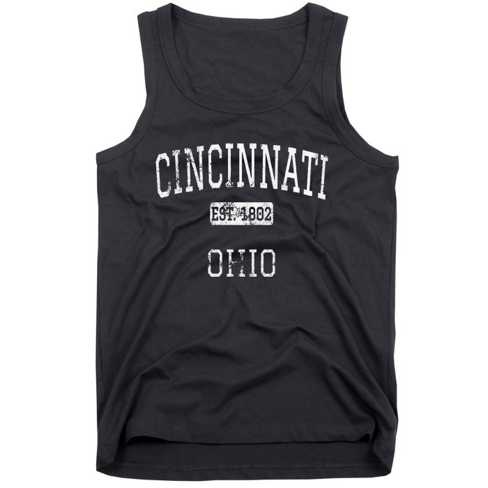 Cincinnati Ohio Oh Vintage Tank Top