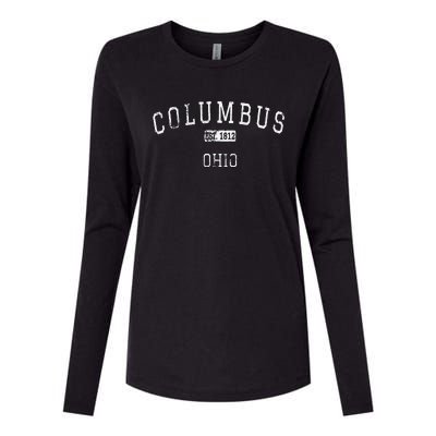 Columbus Ohio OH Vintage Womens Cotton Relaxed Long Sleeve T-Shirt