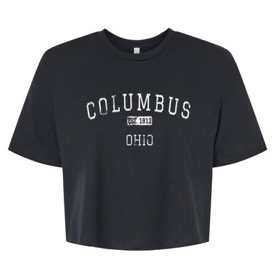 Columbus Ohio OH Vintage Bella+Canvas Jersey Crop Tee