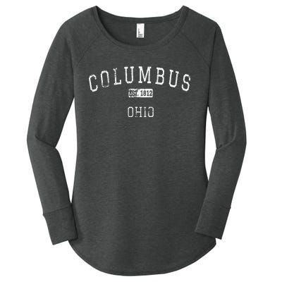 Columbus Ohio OH Vintage Women's Perfect Tri Tunic Long Sleeve Shirt