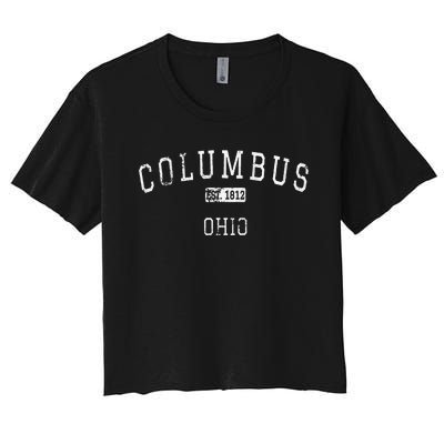 Columbus Ohio OH Vintage Women's Crop Top Tee